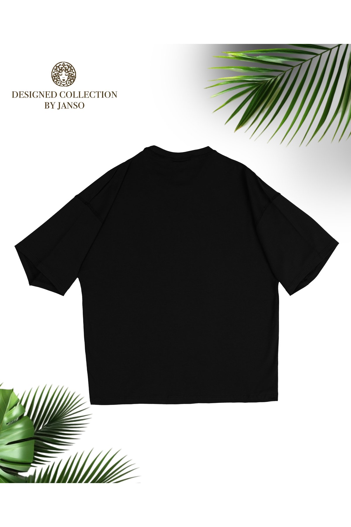 -KADIN KISA KOLLU STAR BASKILI TSHIRT BÜYÜK BEDEN OVERSIZE PAMUKLU KUMAŞ - Image 2