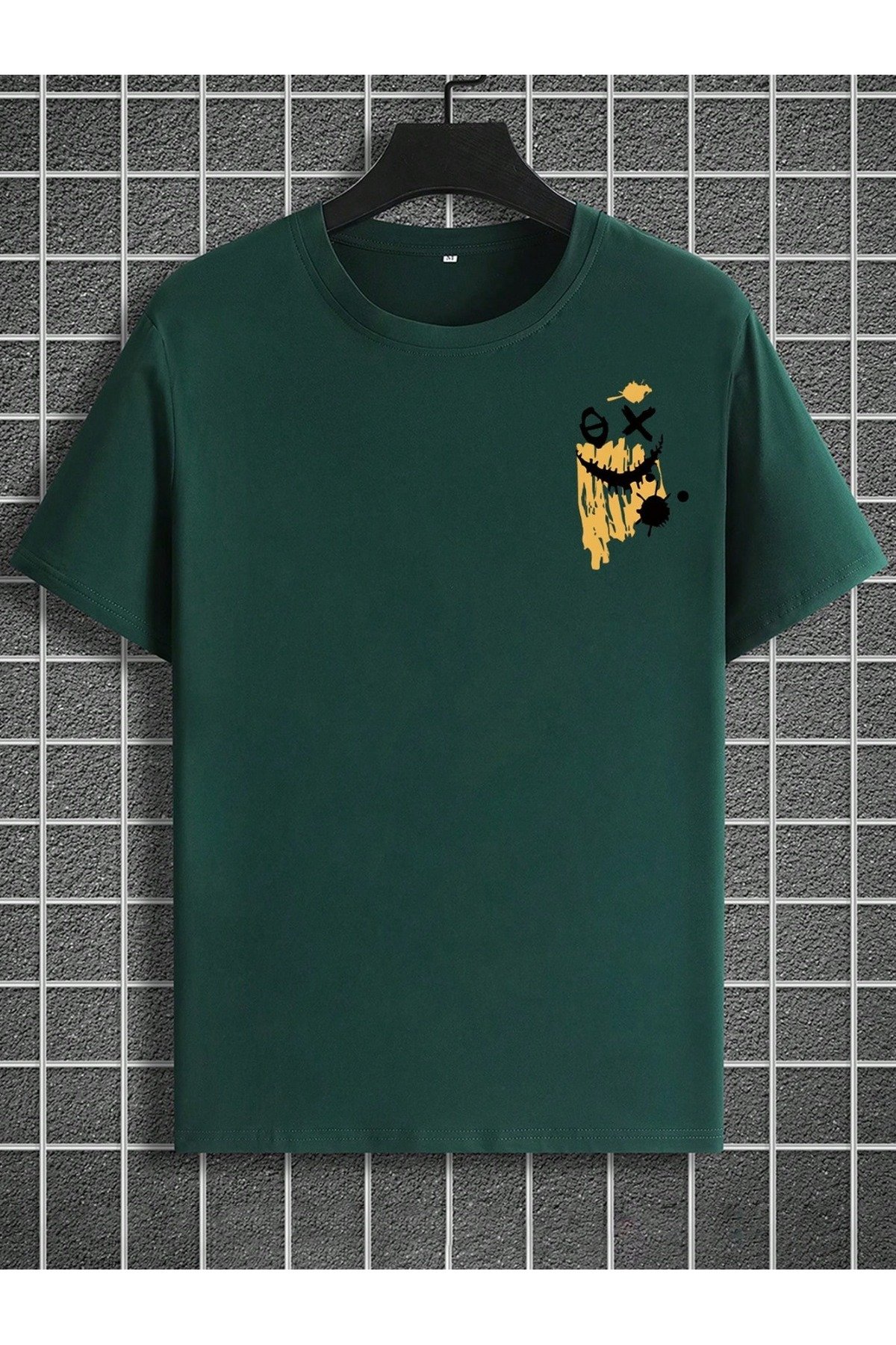 - KADIN KISA KOLLU TSHIRT SMİLE MOOD BASKILI PAMUKLU OVERSİZE - Image 2