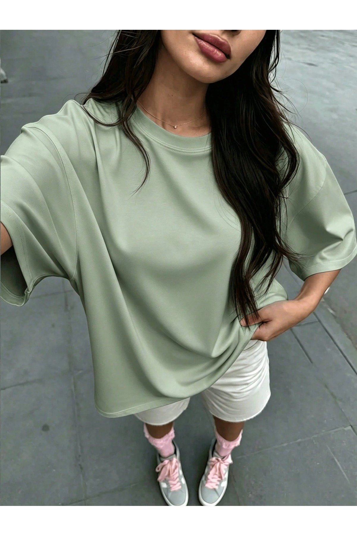 kadin Oversize Düz Basic Tişört 0 Pamuk Rahat Kalıp Minimal Tasarım Günlük Kullanım Streetwear 2XS XS S M L XL 2XL 3XL 4XL 5XL 6XL 7XL 8XL 9XL