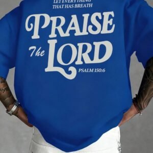 Unisex Oversize Praise The Lord Baskılı Tişört 0 Pamuk Rahat Kalıp Sokak Modası Streetwear 2XS XS S M L XL 2XL 3XL 4XL 5XL 6XL 7XL 8XL 9XL