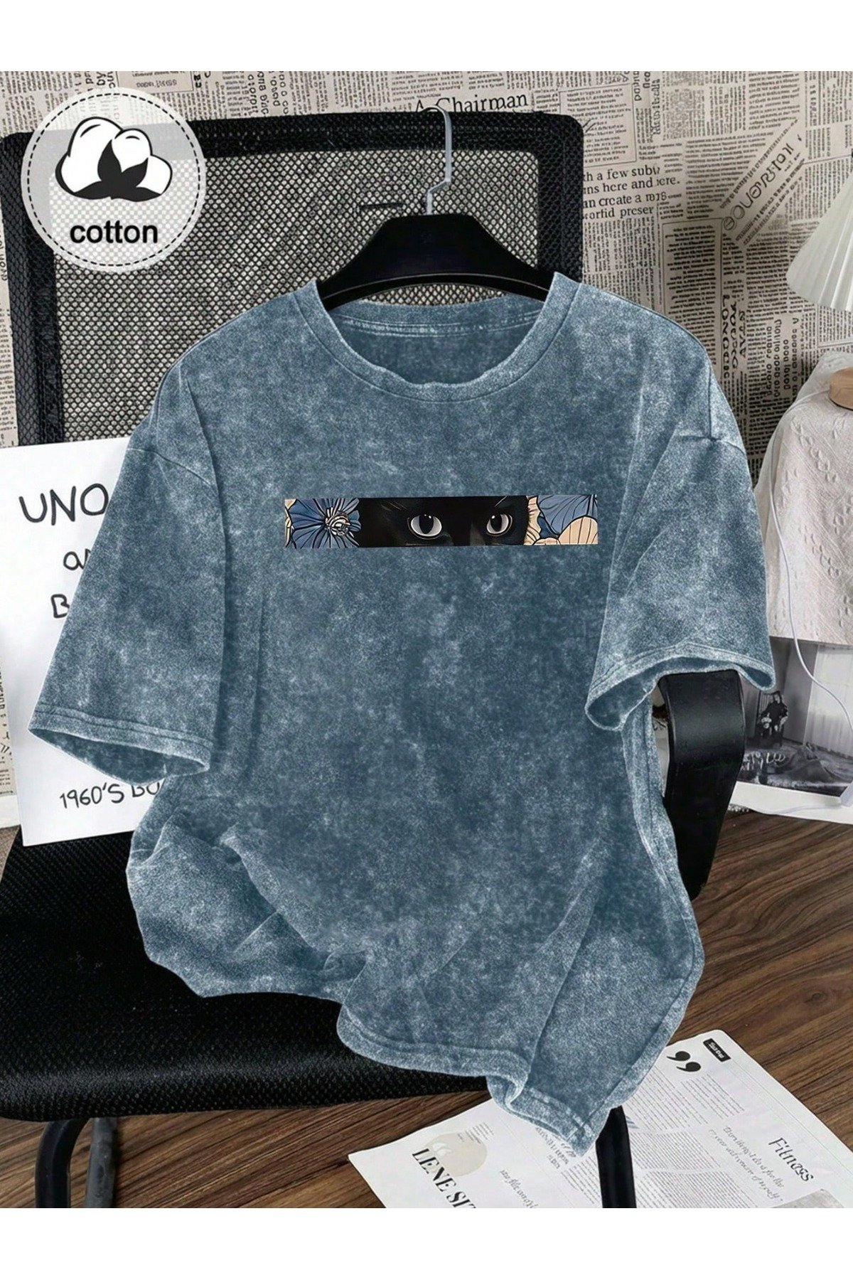 Unisex Oversize Tişört 0 Pamuk Trend Streetwear Yazlık S M L XL - Image 2