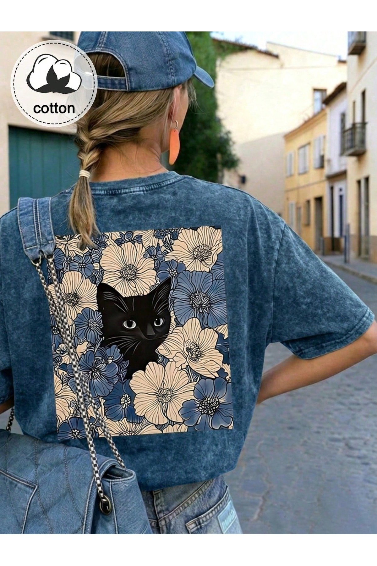 Unisex Oversize Tişört 0 Pamuk Trend Streetwear Yazlık S M L XL - Image 3