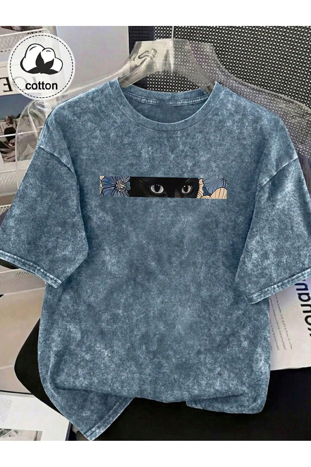 Unisex Oversize Tişört 0 Pamuk Trend Streetwear Yazlık S M L XL - Image 4