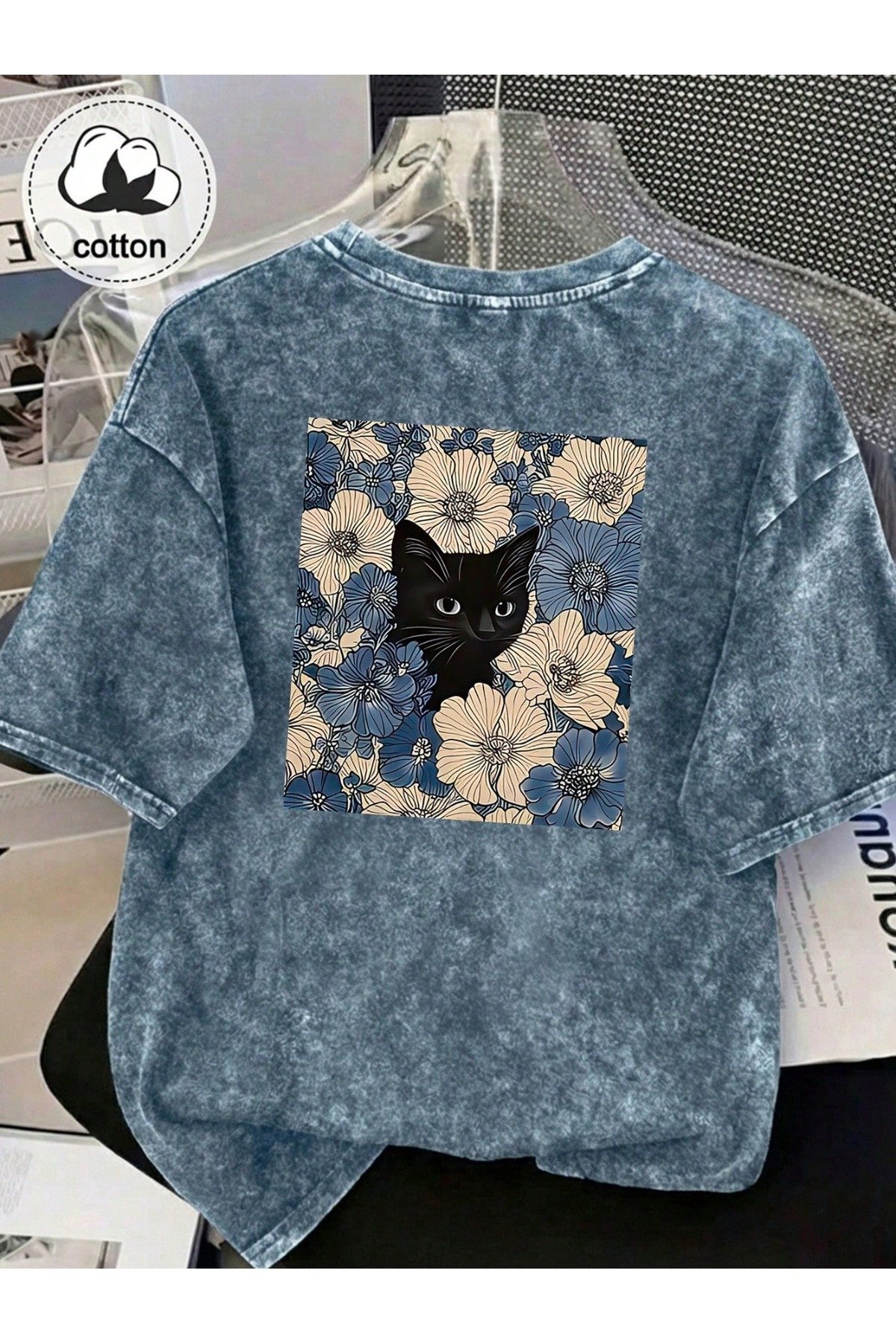 Unisex Oversize Tişört 0 Pamuk Trend Streetwear Yazlık S M L XL - Image 5