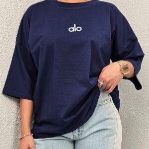 - KADIN PAMUKLU BASKILI TSHIRT OVERSİZE