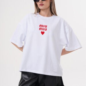 -KADIN PAMUKLU BASKILI a04 KISA KOLLU TSHIRT OVERSİZE BÜYÜK BEDEN
