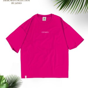 -KADIN BASKILI KISA KOLLU TSHIRT PAMUKLU OVERSİZE